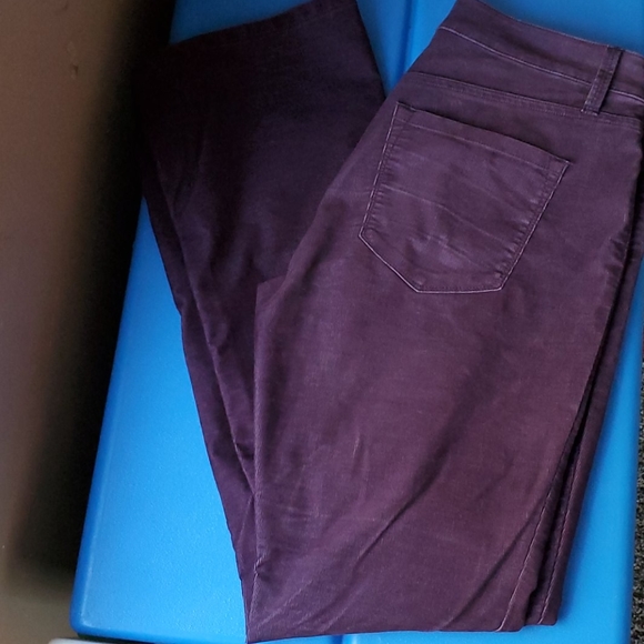 Loft eggplant corduroy curvy boot jeans size 27/4 - Picture 7 of 11